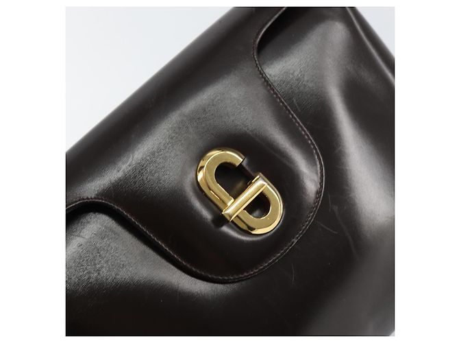 Borsa a mano GUCCI in pelle marrone scuro con oro 000 406 1080 Auth ep12502 D'oro - vista 14