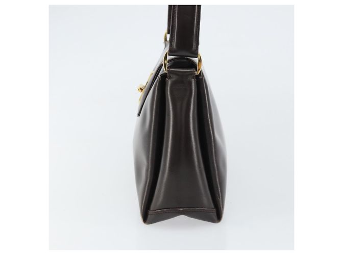 Borsa a mano GUCCI in pelle marrone scuro con oro 000 406 1080 Auth ep12502 D'oro - vista 5