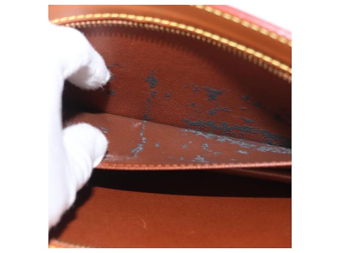 LOUIS VUITTON Pochette Masculina Epi Bolsa Marrom Zipangu Dourado M52528 LV Auth bs32026 - vista 10