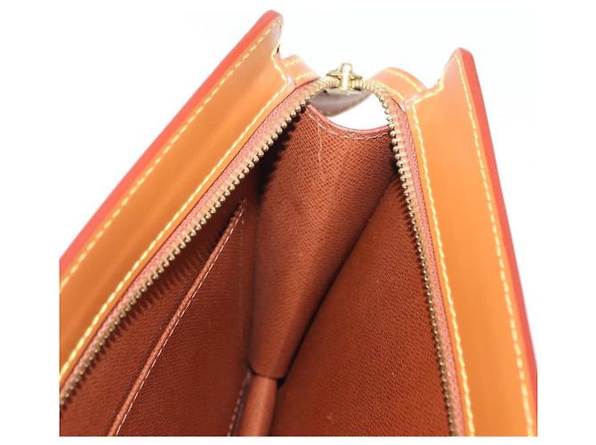LOUIS VUITTON Pochette Masculina Epi Bolsa Marrom Zipangu Dourado M52528 LV Auth bs32026 - vista 19