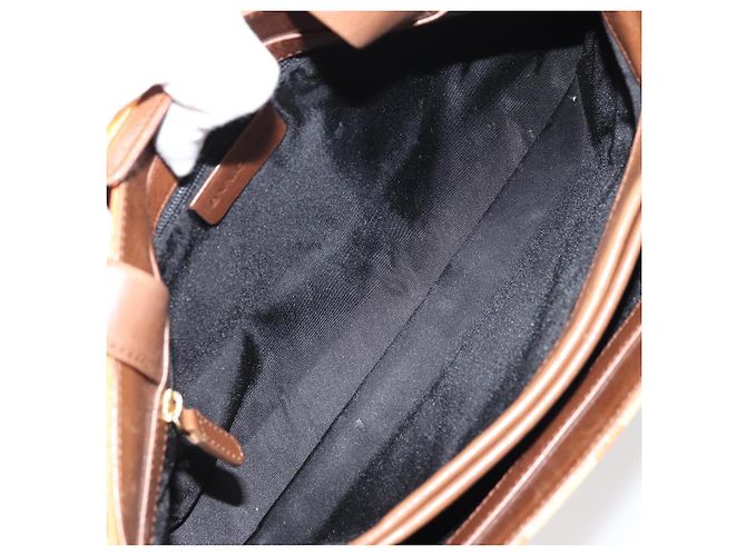 Bulgari Borsa Tote BVLGARI in nylon e pelle arancione dorato Auth bs32037 D'oro - vista 11