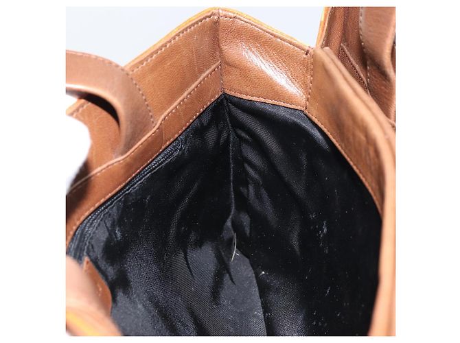 Bulgari Borsa Tote BVLGARI in nylon e pelle arancione dorato Auth bs32037 D'oro - vista 18