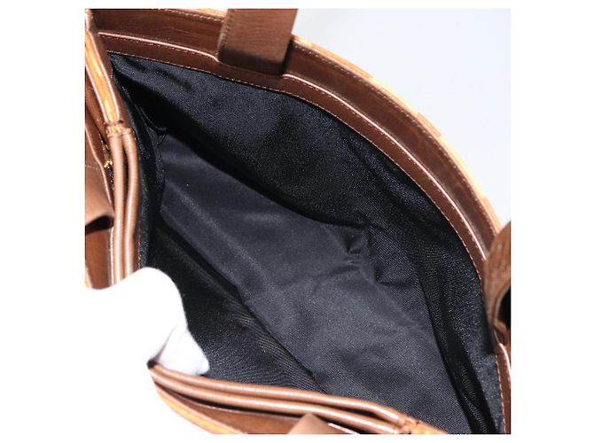 Bulgari Borsa Tote BVLGARI in nylon e pelle arancione dorato Auth bs32037 D'oro - vista 23