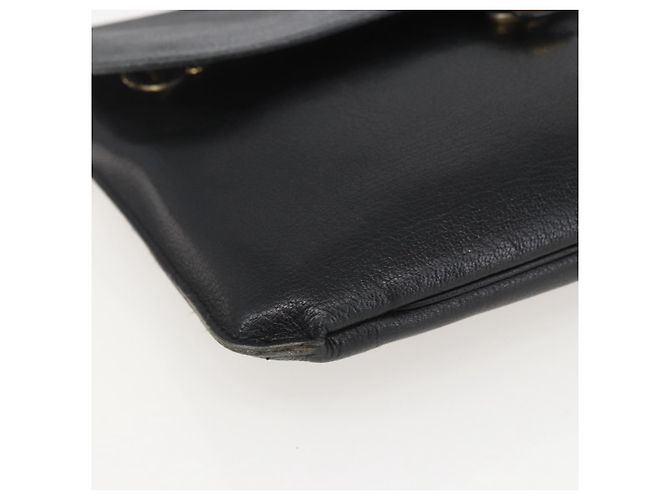 Borsa a Spalla Christian Dior in Pelle Nera e Oro Auth bs31902 Nero D'oro - vista 11
