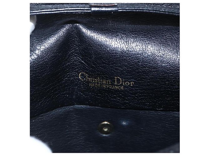 Borsa a Spalla Christian Dior in Pelle Nera e Oro Auth bs31902 Nero D'oro - vista 16