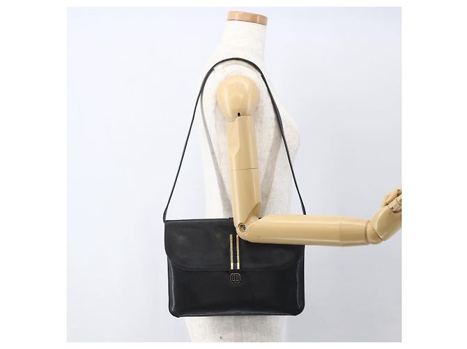 Borsa a Spalla Christian Dior in Pelle Nera e Oro Auth bs31902 Nero D'oro - vista 21