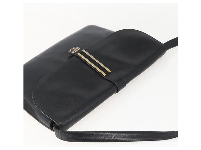 Borsa a Spalla Christian Dior in Pelle Nera e Oro Auth bs31902 Nero D'oro - vista 6