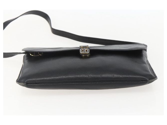 Borsa a Spalla Christian Dior in Pelle Nera e Oro Auth bs31902 Nero D'oro - vista 9