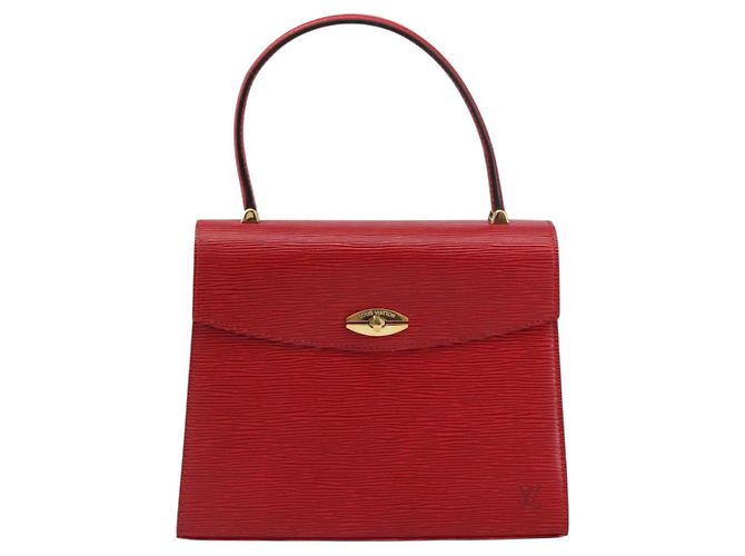 LOUIS VUITTON Borsa a Mano Epi Malesherbes Rossa M52377 LV Auth bs31949 Rosso - vista 13