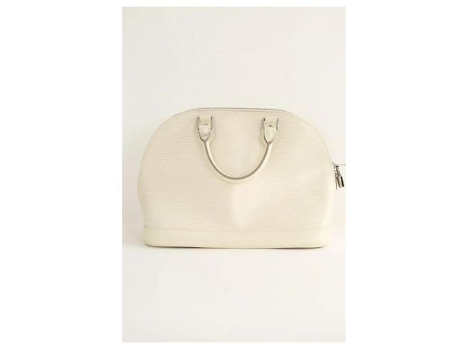 Louis Vuitton Borsa a Mano Alma in Pelle Ecru Crudo - vista 5