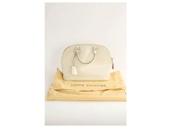 Louis Vuitton Borsa a Mano Alma in Pelle Ecru Crudo - vista 7