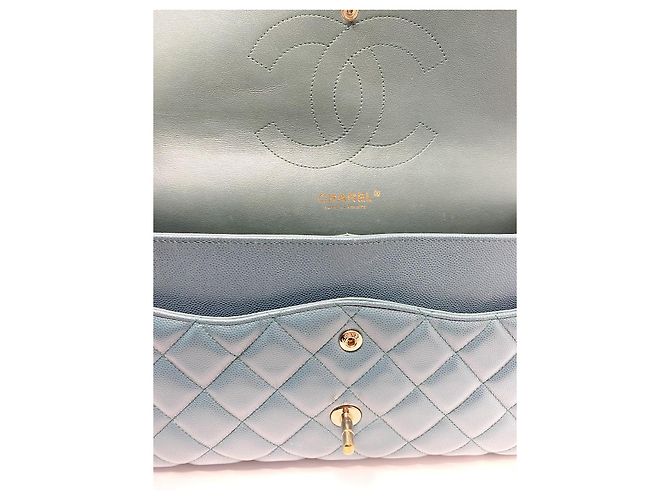 Borsa Chanel Jumbo Timeless/ Classica a doppio flap in pelle caviar trapuntata verde Verde scuro - vista 8