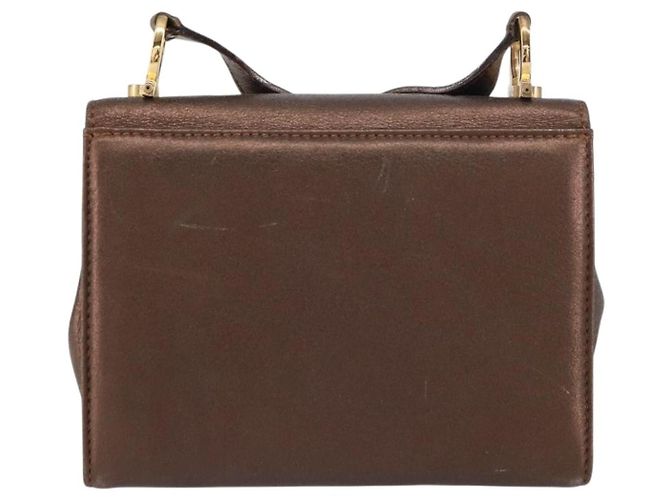 Borsa a Spalla Gancini in Pelle Salvatore Ferragamo D'oro - vista 2