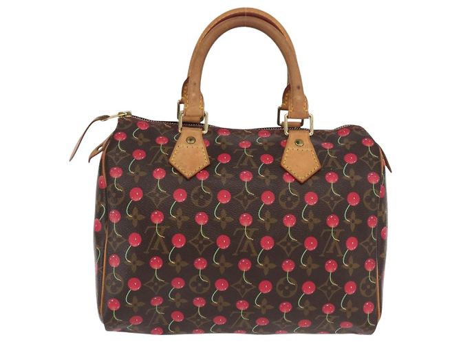Louis Vuitton Borsa Speedy Edizione Limitata Monogram Cerises 25 Marrone - vista 2