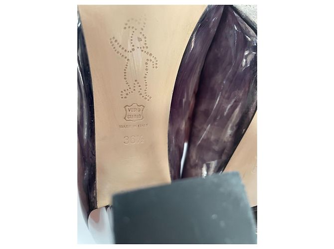 Décolleté Marni in pelle marrone - vista 10