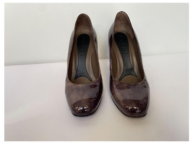 Décolleté Marni in pelle marrone - vista 3