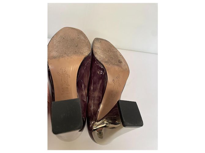 Décolleté Marni in pelle marrone - vista 9