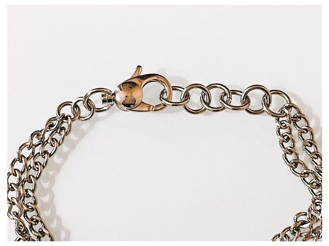 Bracciale vintage DOLCE & GABBANA catena doppia dadi e sfere Argento - vista 8