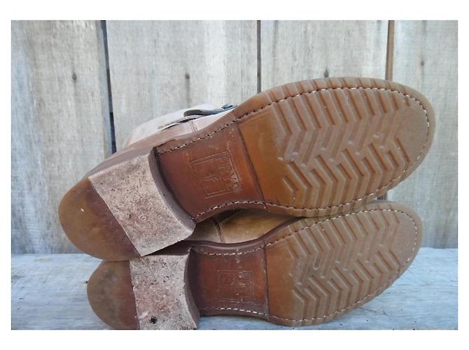 Botas Véronica Short de cuero beige Frye - vista 6
