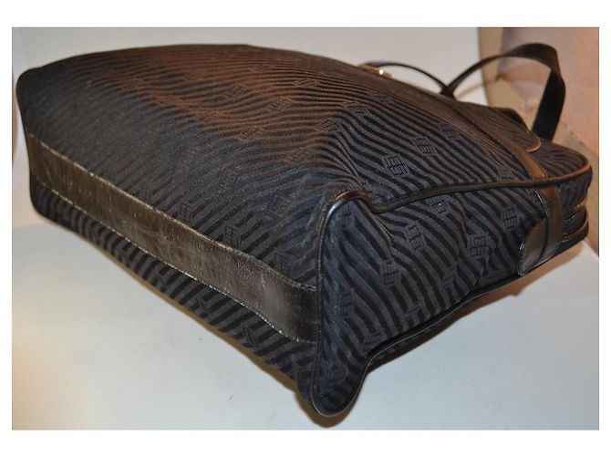Borsa a mano Emilio Pucci in pelle e tela nera Nero - vista 3