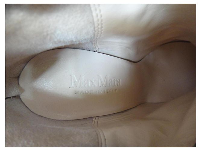 Botines Max Mara Beige de Ante - vista 6