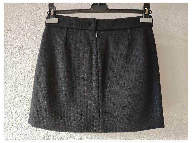 Dolce & Gabbana MINIFALDA DE TWEED DE LANA DOLCE&GABBANA. Negro - vista 3