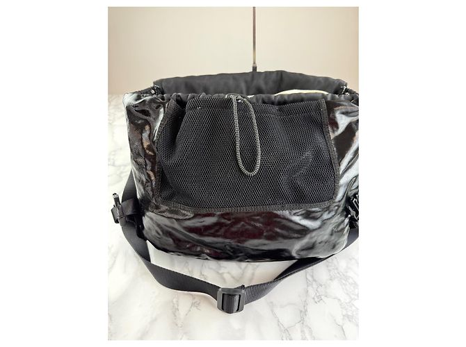 Borsa a tracolla Chanel nera in tessuto Nero - vista 13