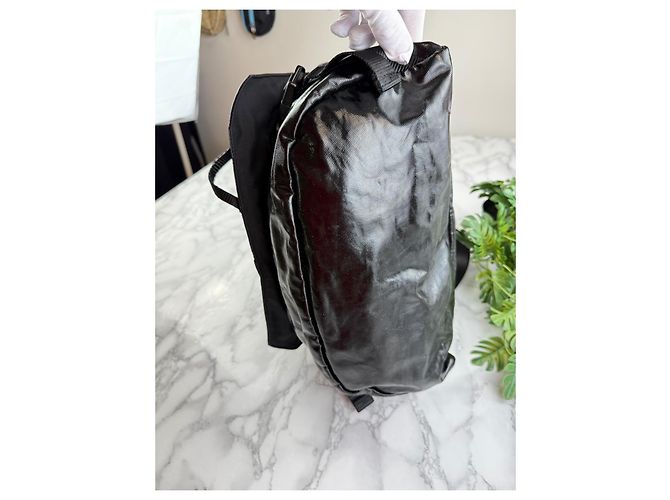 Borsa a tracolla Chanel nera in tessuto Nero - vista 8