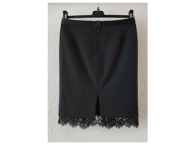 Dolce & Gabbana FALDA LÁPIZ DE LANA DOLCE&GABBANA. Negro - vista 3