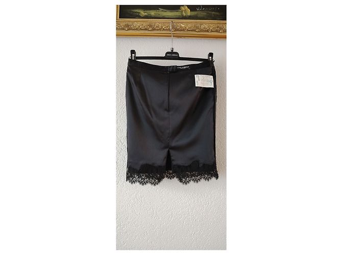 Dolce & Gabbana FALDA LÁPIZ DE LANA DOLCE&GABBANA. Negro - vista 5