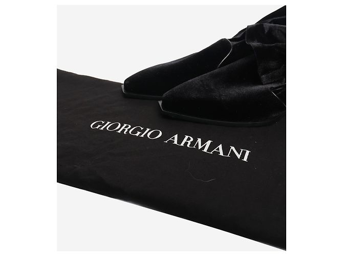 Giorgio Armani Schwarze Samt-Stiefeletten - Größe EU 41 - Ansicht 6