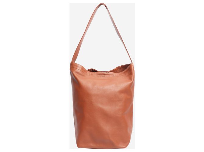 Autre Marque Braune Leder-Eimer-Tasche - Ansicht 2