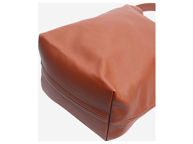 Autre Marque Braune Leder-Eimer-Tasche - Ansicht 4