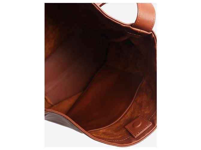 Autre Marque Braune Leder-Eimer-Tasche - Ansicht 6