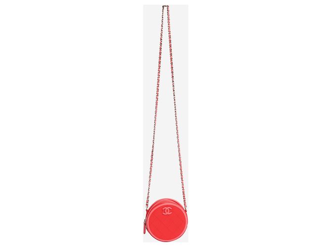 Chanel Borsa rotonda a tracolla in pelle di agnello rossa 2019 Rosso - vista 2