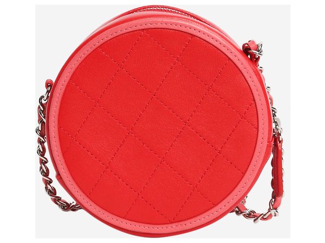Chanel Borsa rotonda a tracolla in pelle di agnello rossa 2019 Rosso - vista 3