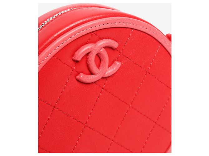 Chanel Borsa rotonda a tracolla in pelle di agnello rossa 2019 Rosso - vista 5