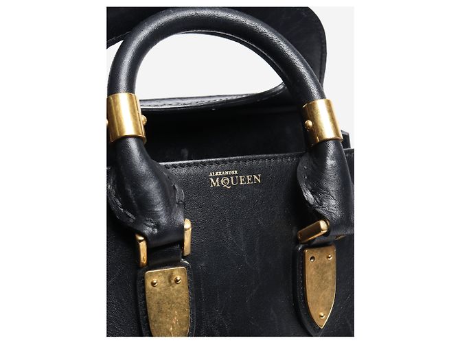 Alexander Mcqueen Borsa a tracolla in pelle nera Nero - vista 7