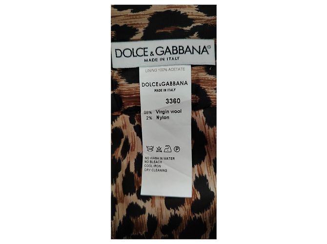 Dolce & Gabbana FALDA MIDI DOLCE&GABBANA EN CREP DE LANA CON ABERTURA CENTRAL. Roja - vista 2