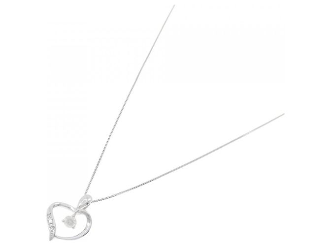 Autre Marque Collar de Corazón de Diamantes Au750 Plata - vista 2