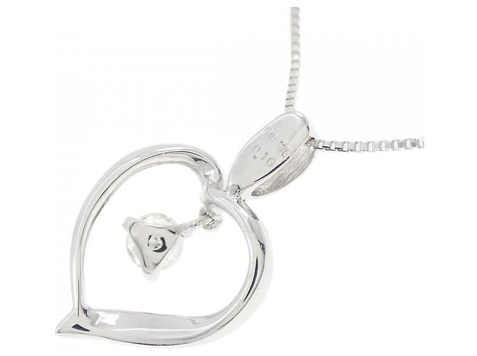 Autre Marque Collar de Corazón de Diamantes Au750 Plata - vista 4