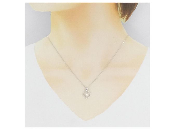Autre Marque Collar de Corazón de Diamantes Au750 Plata - vista 6