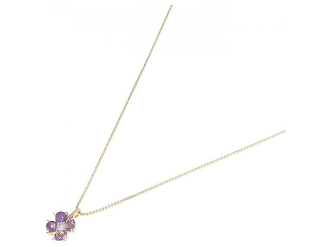 Autre Marque Collier Améthyste et Diamant Au750 Violet - vue 2