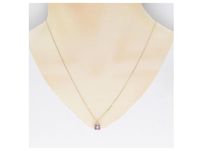 Autre Marque Collier Améthyste et Diamant Au750 Violet - vue 6