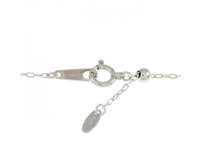 Autre Marque Platin Granat Diamant Halskette Rot - Ansicht 5