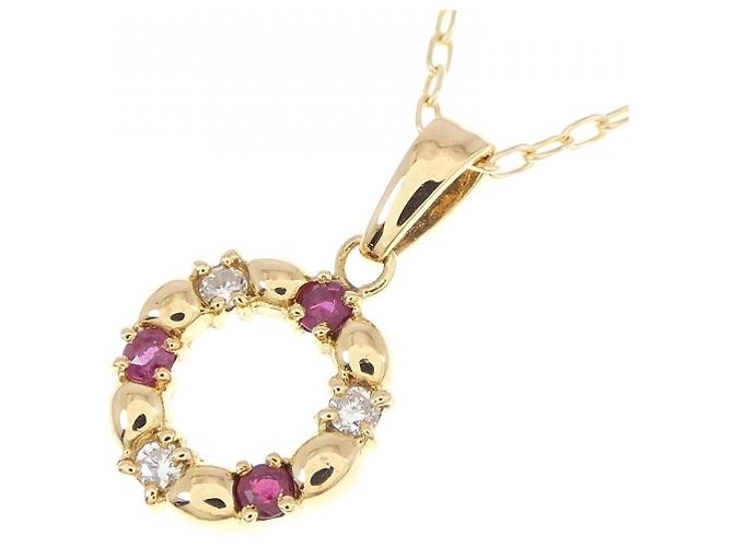 Autre Marque Collana in Rubino e Diamanti Au750 D'oro - vista 3