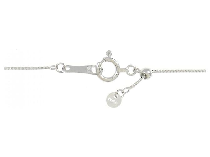 Autre Marque Platin-Diamant-Halskette Silber - Ansicht 5