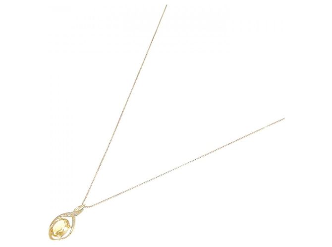 Autre Marque Collana in Citrino e Diamanti Au750 D'oro - vista 2