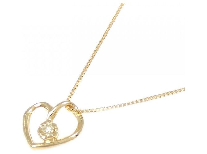 Autre Marque Collana con diamante a forma di cuore Au750 D'oro - vista 3
