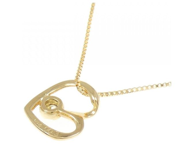 Autre Marque Collana con diamante a forma di cuore Au750 D'oro - vista 4